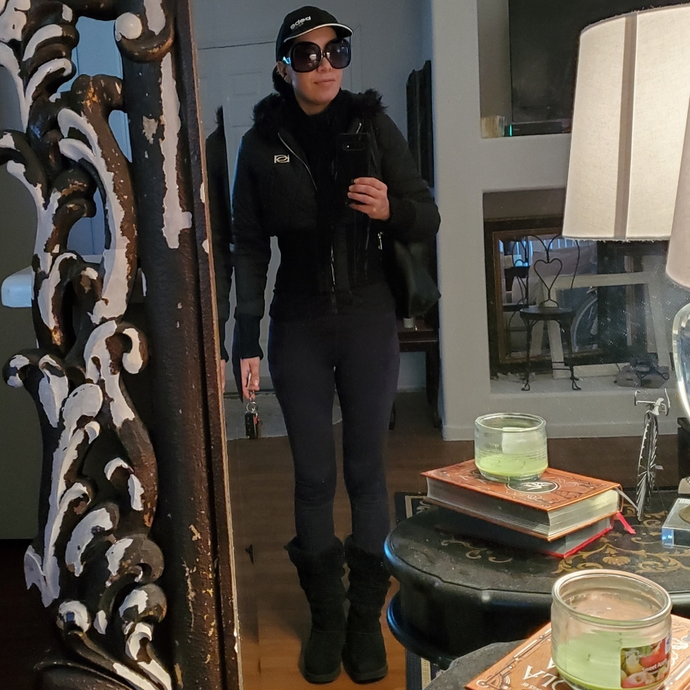bebe Sport Black Hooded Puff Jacket